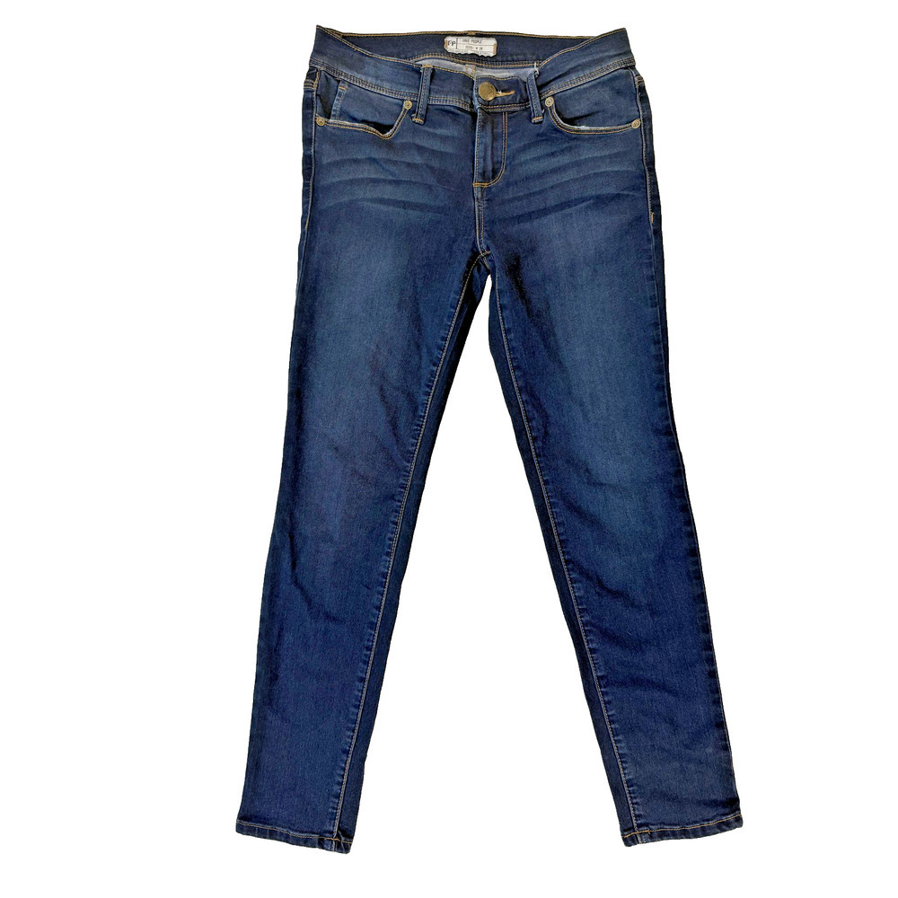 Free People Jeans Womens 26 Dark Wash Skinny Stretch 2010 Indie Sleaze Rare